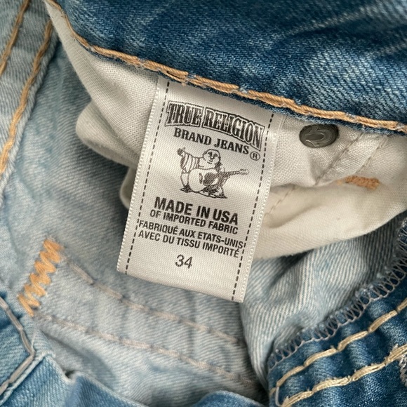 True Religion Denim Jeans Light Blue Size 34 - Picture 3 of 4